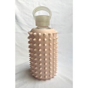 Spiked Tutu 500 ml / 16oz. bkr Light Pink Glass Water Bottle Silicone Sleeve